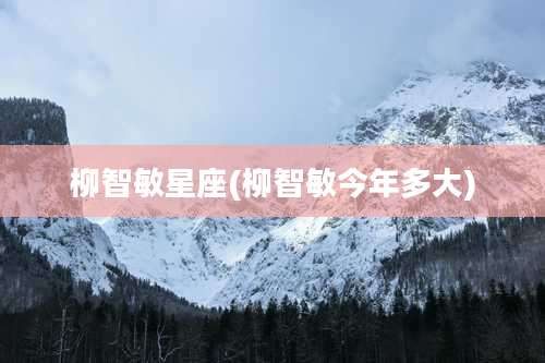 柳智敏星座(柳智敏今年多大)