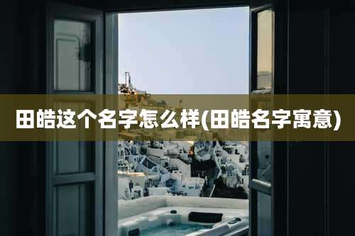 田皓这个名字怎么样(田皓名字寓意)