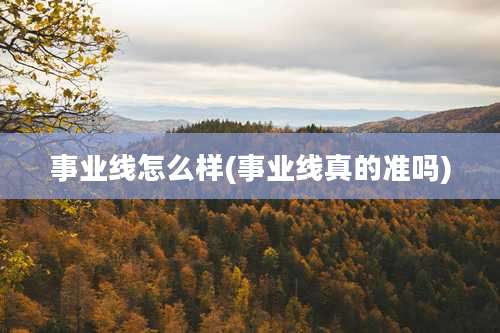 事业线怎么样(事业线真的准吗)