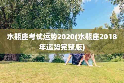 水瓶座考试运势2020(水瓶座2018年运势完整版)