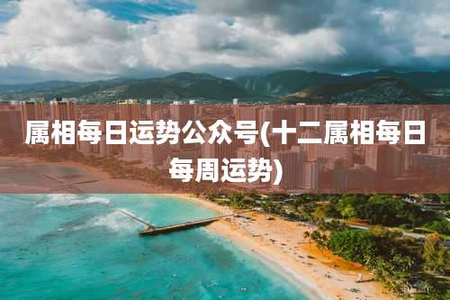 属相每日运势公众号(十二属相每日每周运势)