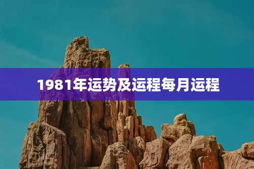1981年运势及运程每月运程