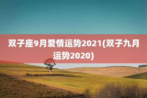 双子座9月爱情运势2021(双子九月运势2020)