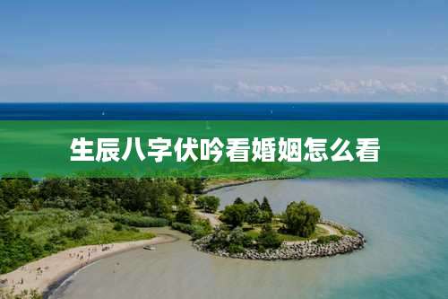 生辰八字伏吟看婚姻怎么看