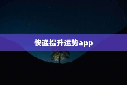 快递提升运势app