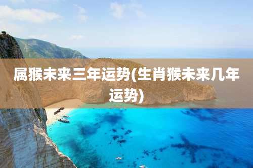 属猴未来三年运势(生肖猴未来几年运势)