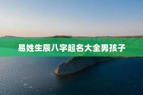 易姓生辰八字起名大全男孩子
