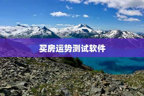 买房运势测试软件