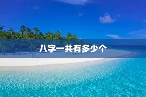 八字一共有多少个