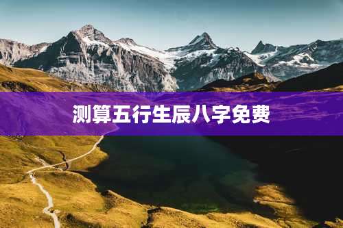 测算五行生辰八字免费