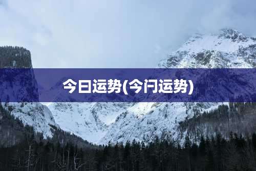 今曰运势(今闩运势)