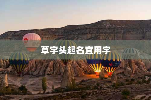 草字头起名宜用字