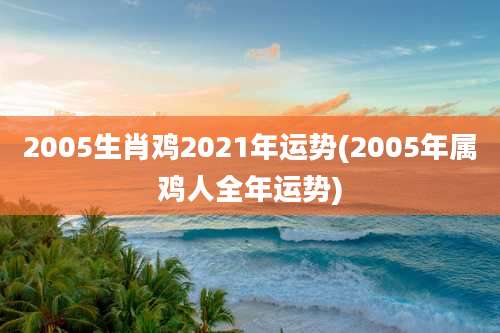 2005生肖鸡2021年运势(2005年属鸡人全年运势)