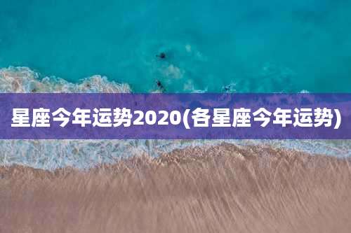 星座今年运势2020(各星座今年运势)