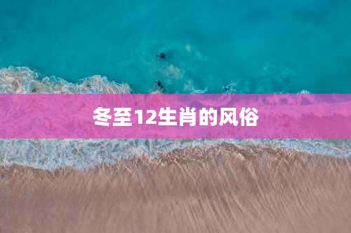 冬至12生肖的风俗