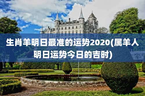 生肖羊明日最准的运势2020(属羊人明日运势今日的吉时)