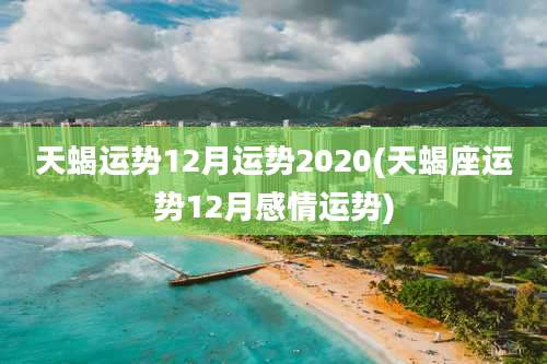 天蝎运势12月运势2020(天蝎座运势12月感情运势)
