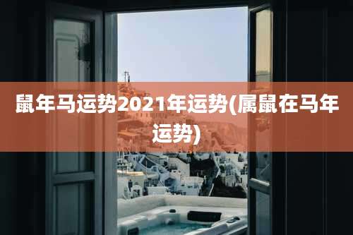 鼠年马运势2021年运势(属鼠在马年运势)