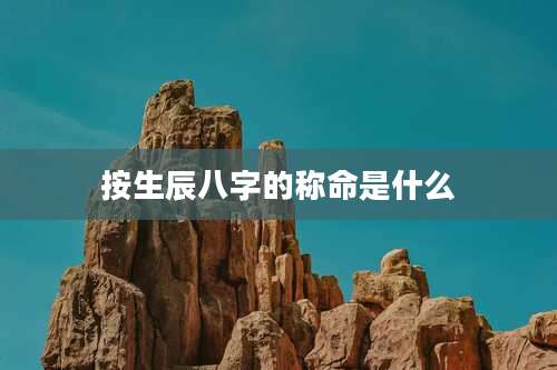按生辰八字的称命是什么