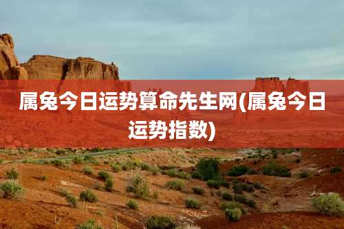 属兔今日运势算命先生网(属兔今日运势指数)