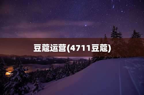豆蔻运营(4711豆蔻)