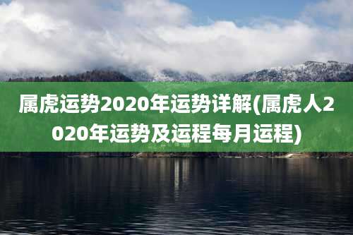 属虎运势2020年运势详解(属虎人2020年运势及运程每月运程)