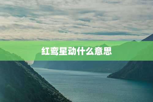 红鸾星动什么意思