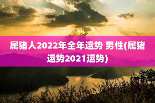 属猪人2022年全年运势 男性(属猪运势2021运势)