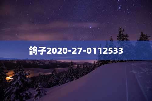 鸽子2020-27-0112533