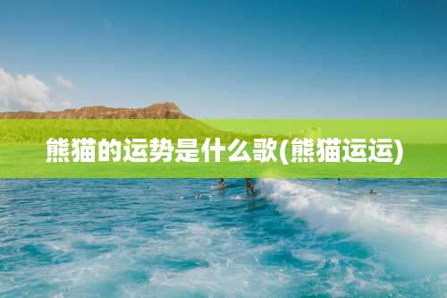 熊猫的运势是什么歌(熊猫运运)