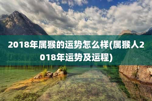 2018年属猴的运势怎么样(属猴人2018年运势及运程)