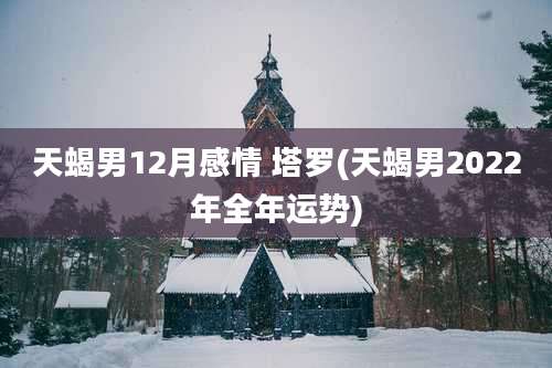 天蝎男12月感情 塔罗(天蝎男2022年全年运势)