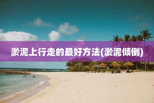 淤泥上行走的最好方法(淤泥倾倒)