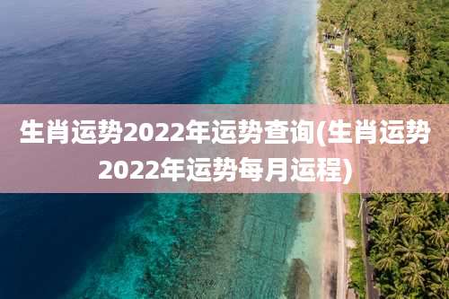 生肖运势2022年运势查询(生肖运势2022年运势每月运程)