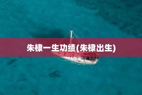 朱棣一生功绩(朱棣出生)