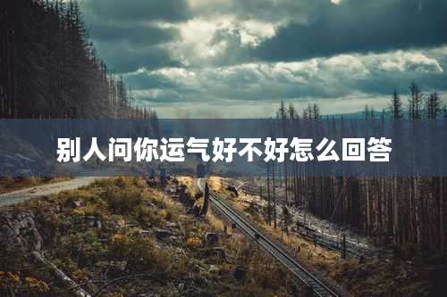 别人问你运气好不好怎么回答