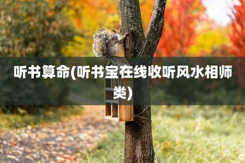 听书算命(听书宝在线收听风水相师类)
