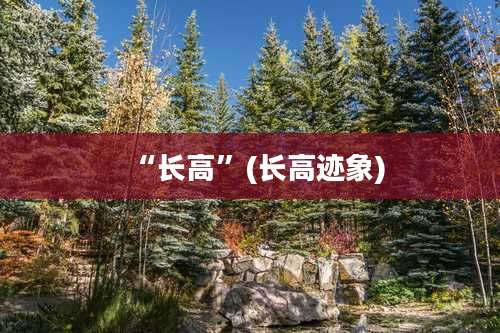“长高”(长高迹象)