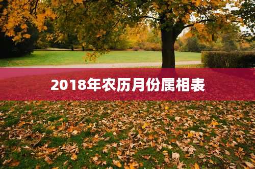 2018年农历月份属相表