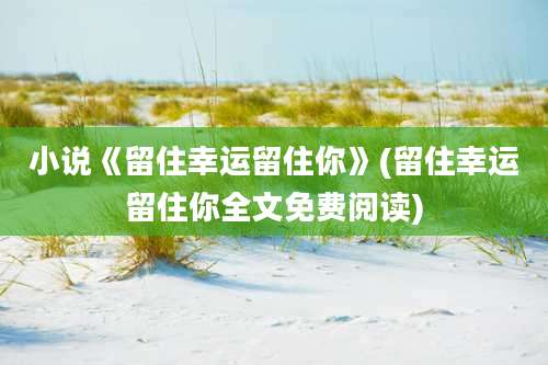 小说《留住幸运留住你》(留住幸运留住你全文免费阅读)