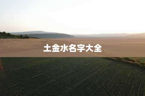 土金水名字大全