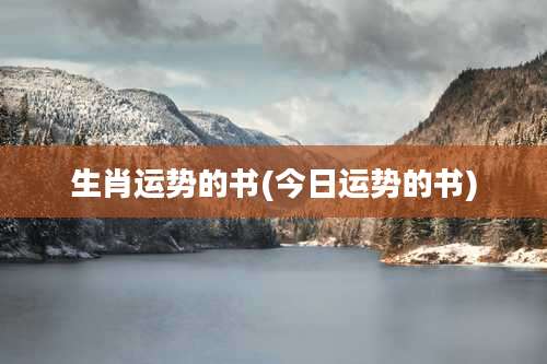 生肖运势的书(今日运势的书)