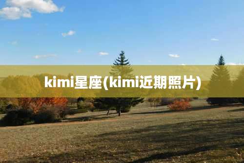 kimi星座(kimi近期照片)