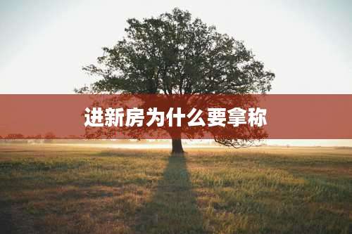 进新房为什么要拿称
