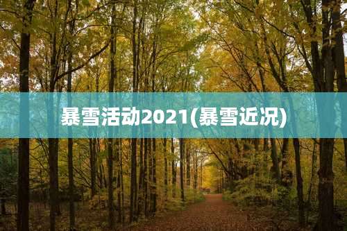 暴雪活动2021(暴雪近况)