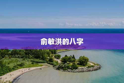 俞敏洪的八字