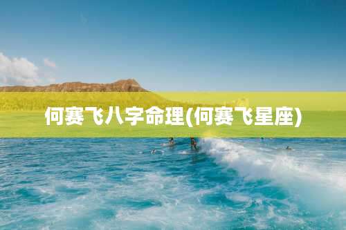 何赛飞八字命理(何赛飞星座)