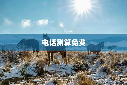 电话测算免费