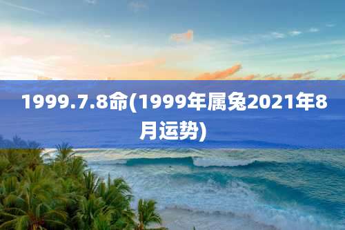 1999.7.8命(1999年属兔2021年8月运势)