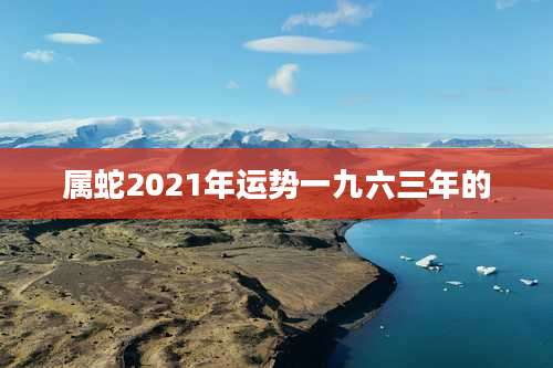 属蛇2021年运势一九六三年的